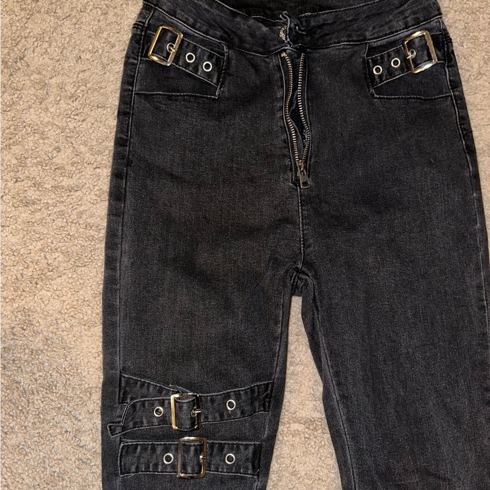 Jeans size S. with great design above knee